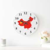 China Map & Flag Clock Grote Klok (Huis)