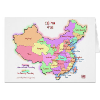China Map Greeting/Note Card