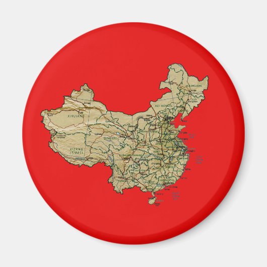 China Map Magnet Magneet (Voorkant)