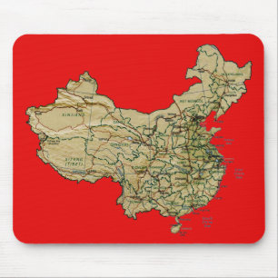 China Map Mousepad Muismat