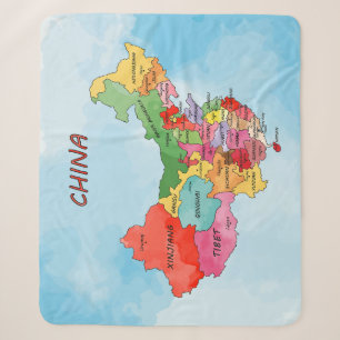 China Map Sherpa Deken