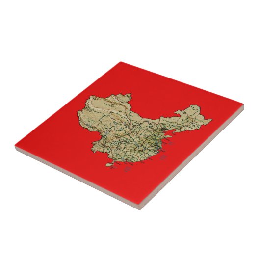China Map Tile Tegeltje (Zijkant)