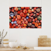 China, Ming Tombs, gekleurde glazen Souvenirs Poster (Keuken)