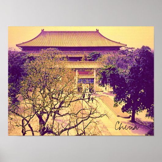 China Ming Tombs vintage Poster (Voorkant)