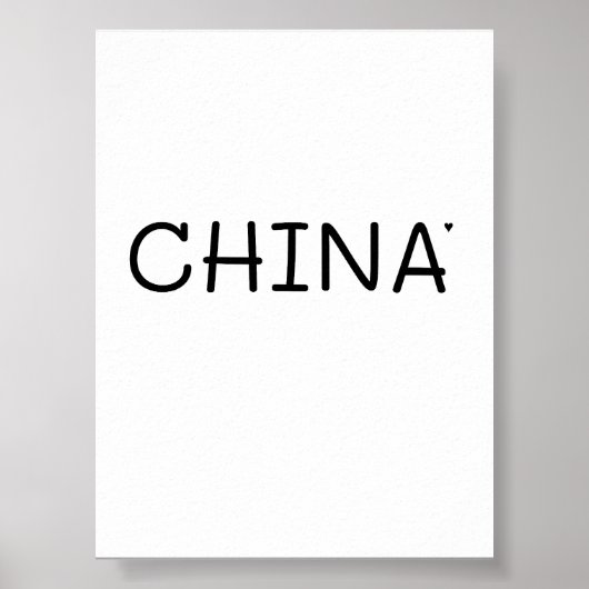 China - minimalistic typography poster (Devant)