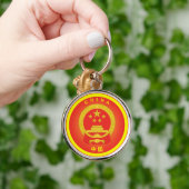 China National Emblem Circle Shape Sleutelhanger (Hand)
