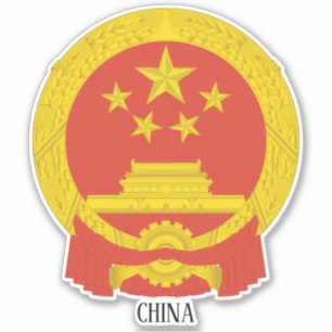 China National Emblem Patriotic Sticker