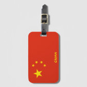 China National Flag Patriotic Bagagelabel (Voorkant (verticaal))