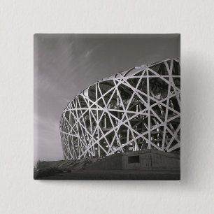 China, Peking. Nationaal Stadion, Locatie van de Vierkante Button 5,1 Cm