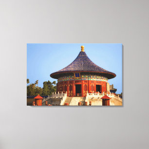 China, Peking, Tian Tan Park, Tempel van de Hemel, Canvas Afdruk