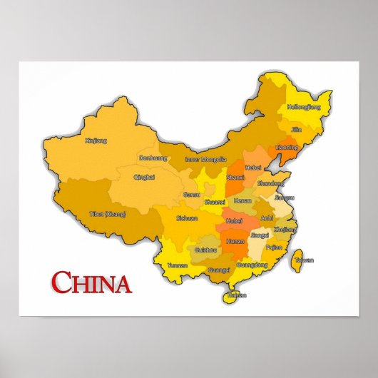 CHINA PROVINCES POSTER (Voorkant)
