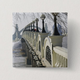 CHINA, provincie Heilongjiang, Haerbin Vierkante Button 5,1 Cm