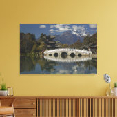 CHINA, provincie Yunnan, Lijiang. Lijiang Old Canvas Afdruk (Insitu (Woonkamer))