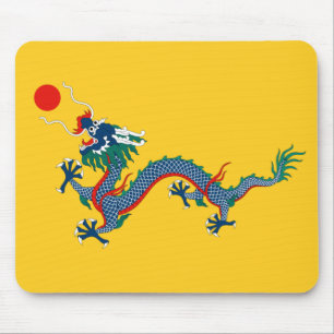 China Qing Dynasty Flag (Chinese draak) (Aziatisch Muismat