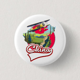 China Reiskaart logo Ronde Button 3,2 Cm