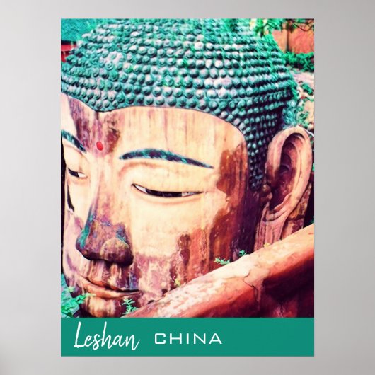 China reist Leshan Giant Buddha Poster (Voorkant)