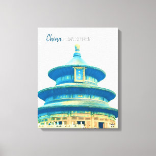 China reistempel van de hemel canvas afdruk