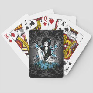 China Retro Afro Lily Flower Fairy Pokerkaarten