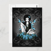 China Retro Lilly Fantasy Briefkaart (Voorkant / Achterkant)