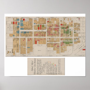 China San Francisco Map 1885 Poster