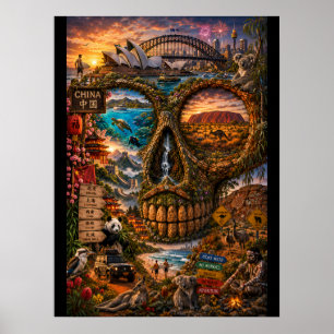 China Schedel Kunstprint Staat van de Geest Poster