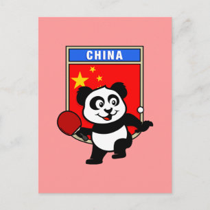 China Table Tennis Panda Briefkaart
