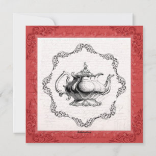 China Teapot Vrijgezellenfeest Tea Party Kaart