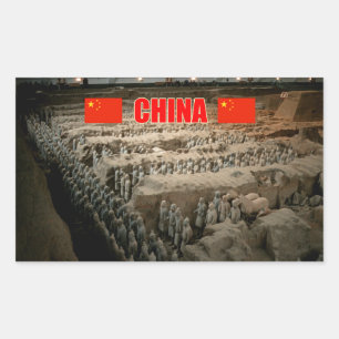 CHINA Terracotta Army Rechthoekige Sticker