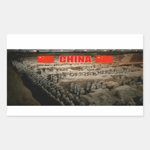 CHINA Terracotta Army Rechthoekige Sticker