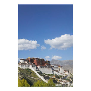 China, Tibet, Lhasa, Potala-paleis Foto Afdruk