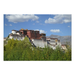 China, Tibet, Lhasa, Potala-paleis Foto Afdruk