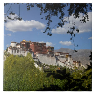 China, Tibet, Lhasa, Potala-paleis Tegeltje