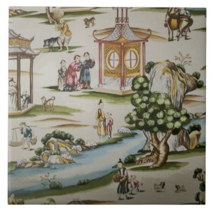  China Toile Scene Ceramic Tile Tegeltje