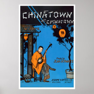 China Town Azië Wereld Reis Vintage Reisposter Poster