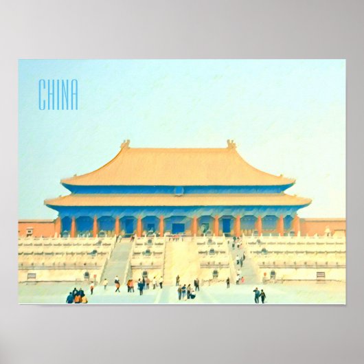 China Verboden het vintonijnreizen van de Stad Poster (Voorkant)