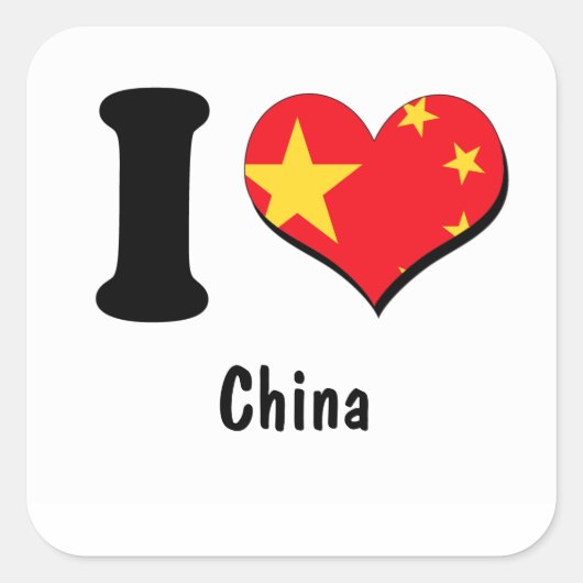China Vierkante Sticker (Voorkant)
