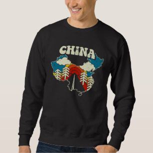 China Vintage Chinese Land Regenboog Retro 70s Kaa Trui