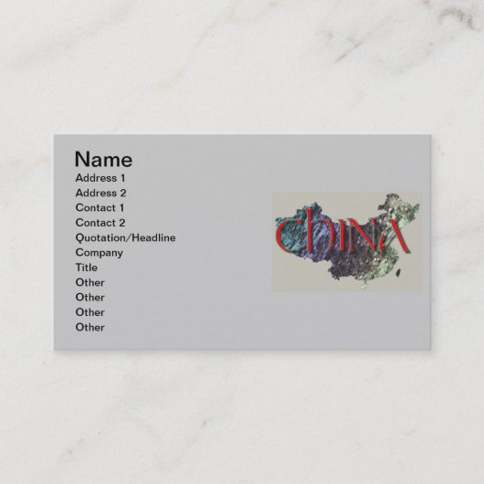 China Visitekaartje (Voorkant)