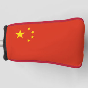 China vlag Golf Head Hoesje Golfheadcover