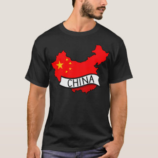 China Vlag Kaart T-shirt