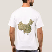 China vlag + map + tekst T-shirt (Achterkant)