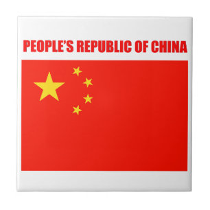 China vlag van hoge kwaliteit tegeltje