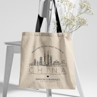 China Wedding | Stijlvolle Skyline Canvas tas
