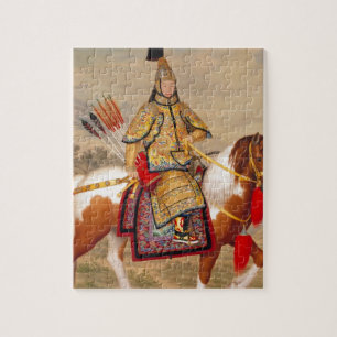 China's Qianlong Emperor 乾 帝 in Ceremonial Arm Legpuzzel