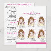 ChinatiEyebrow Microblading Aftercare Instructies Kaart (Voorkant / Achterkant)