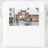 Chinatown autocollant rectangulaire de Portland, (Sac)