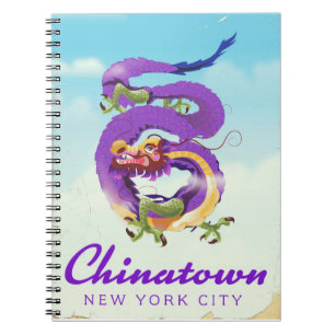 Chinatown New York stad vintage poster Notitieboek