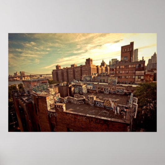 Chinatown Rooftop Graffiti Poster (Voorkant)