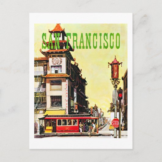  Chinatown San Francisco Travel Briefkaart (Voorkant)