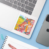 Chinatown Singapore Sticker (Laptop met iPhone)